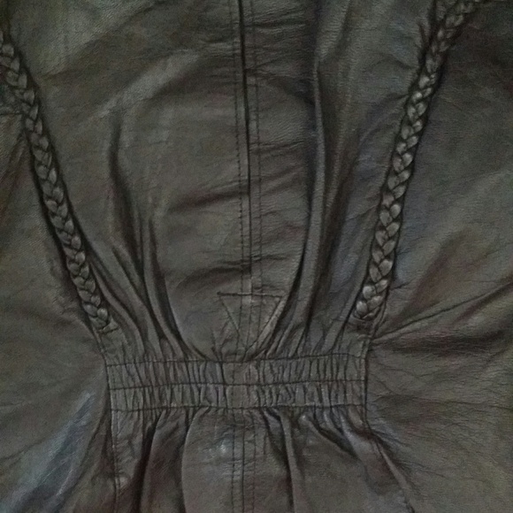 Vintage 80s Silver Bike Leather Motorcycle Jacket - Picture 4 of 8